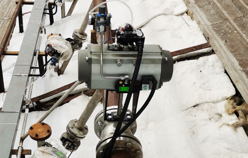 VQ647Y-16P-DN100-V型氣動取樣球閥-電廠煙氣取樣噴氨